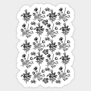 Classic Vintage Floral Pattern Sticker